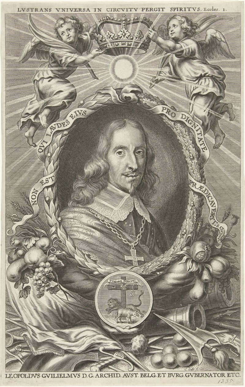Porträt von Leopold Wilhelm, Erzherzog von Österreich von Cornelis Galle (II)