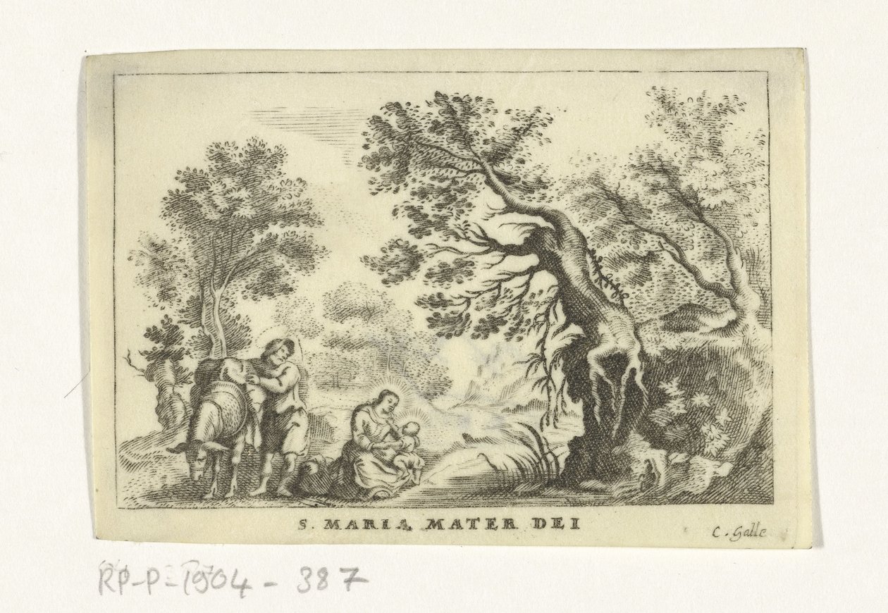 Ruhe auf der Flucht nach Ägypten von Cornelis Galle (II)