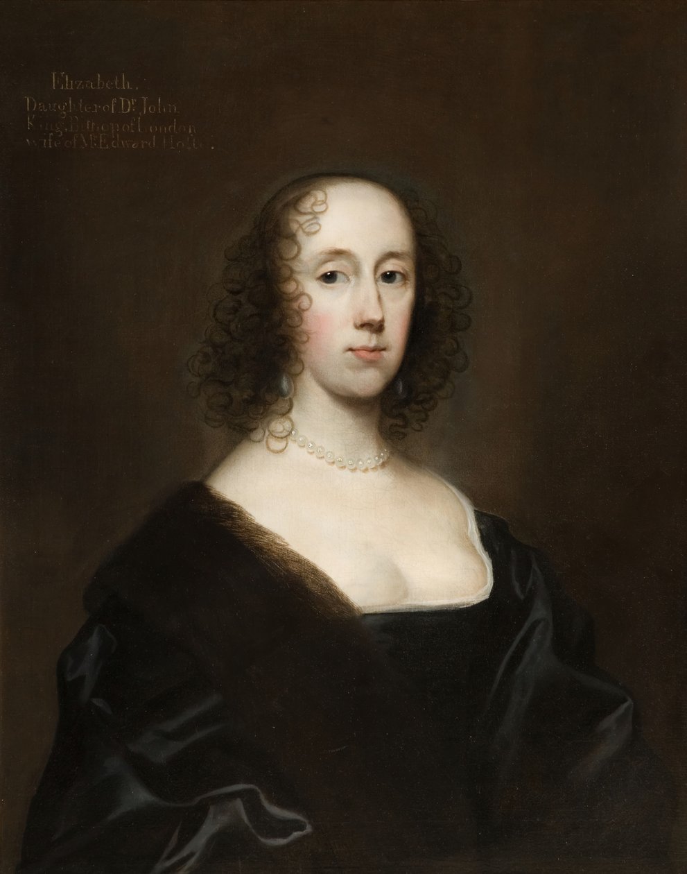 Porträt von Elizabeth Holte geb. King von Cornelis Janssens van Ceulen