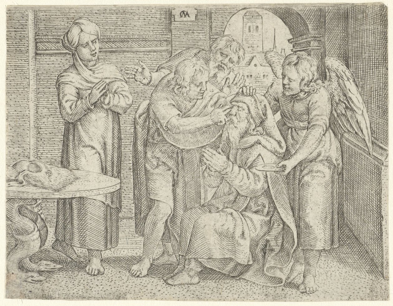 Heilung von Tobit (Geschichte von Tobias) von Cornelis Massijs