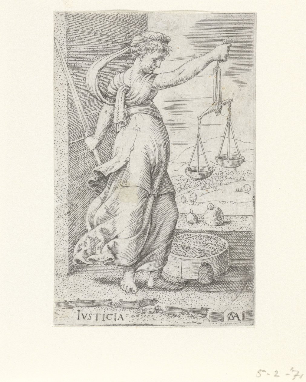 Gerechtigkeit (Die Tugenden) von Cornelis Massijs