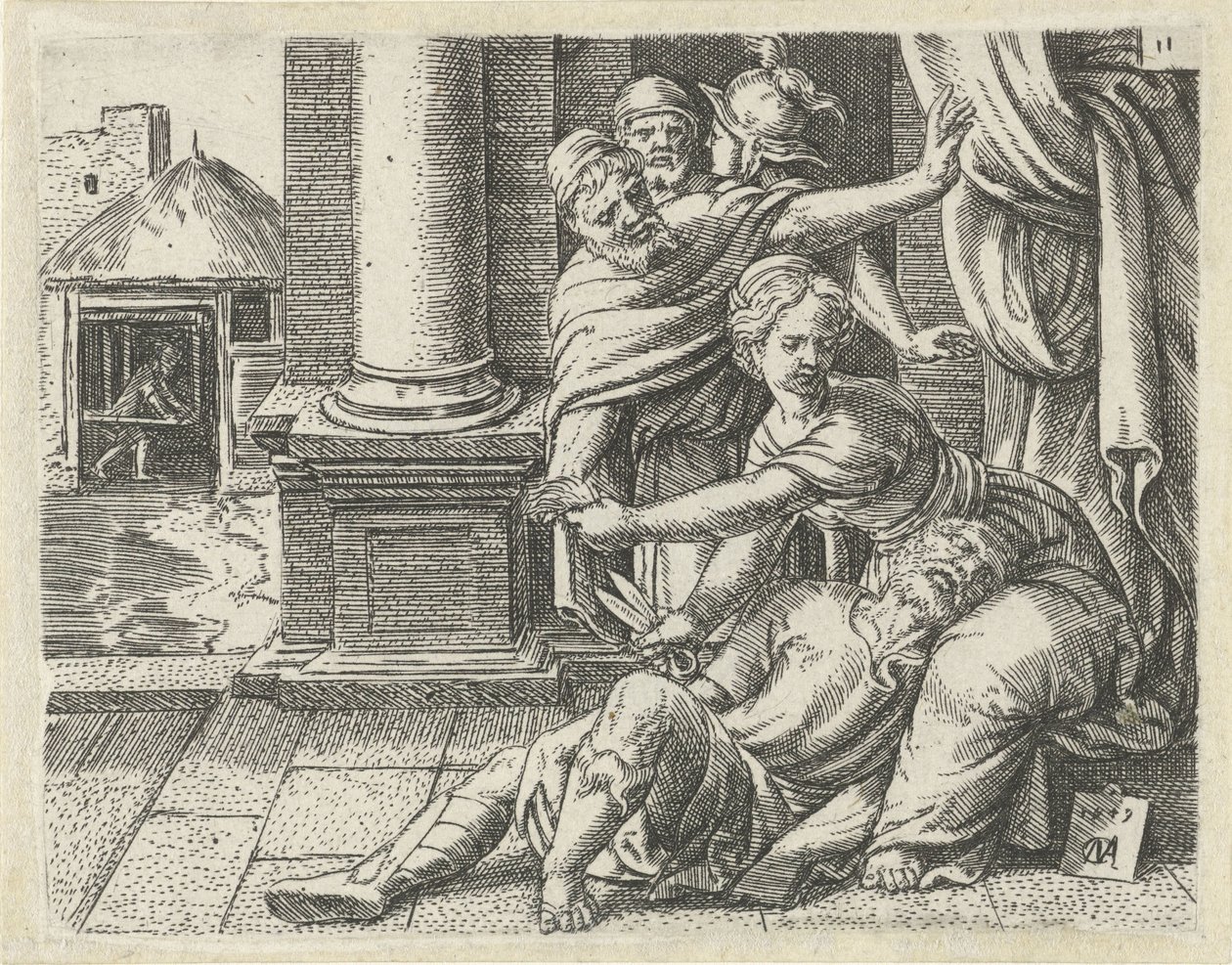 Simson und Delila von Cornelis Massijs