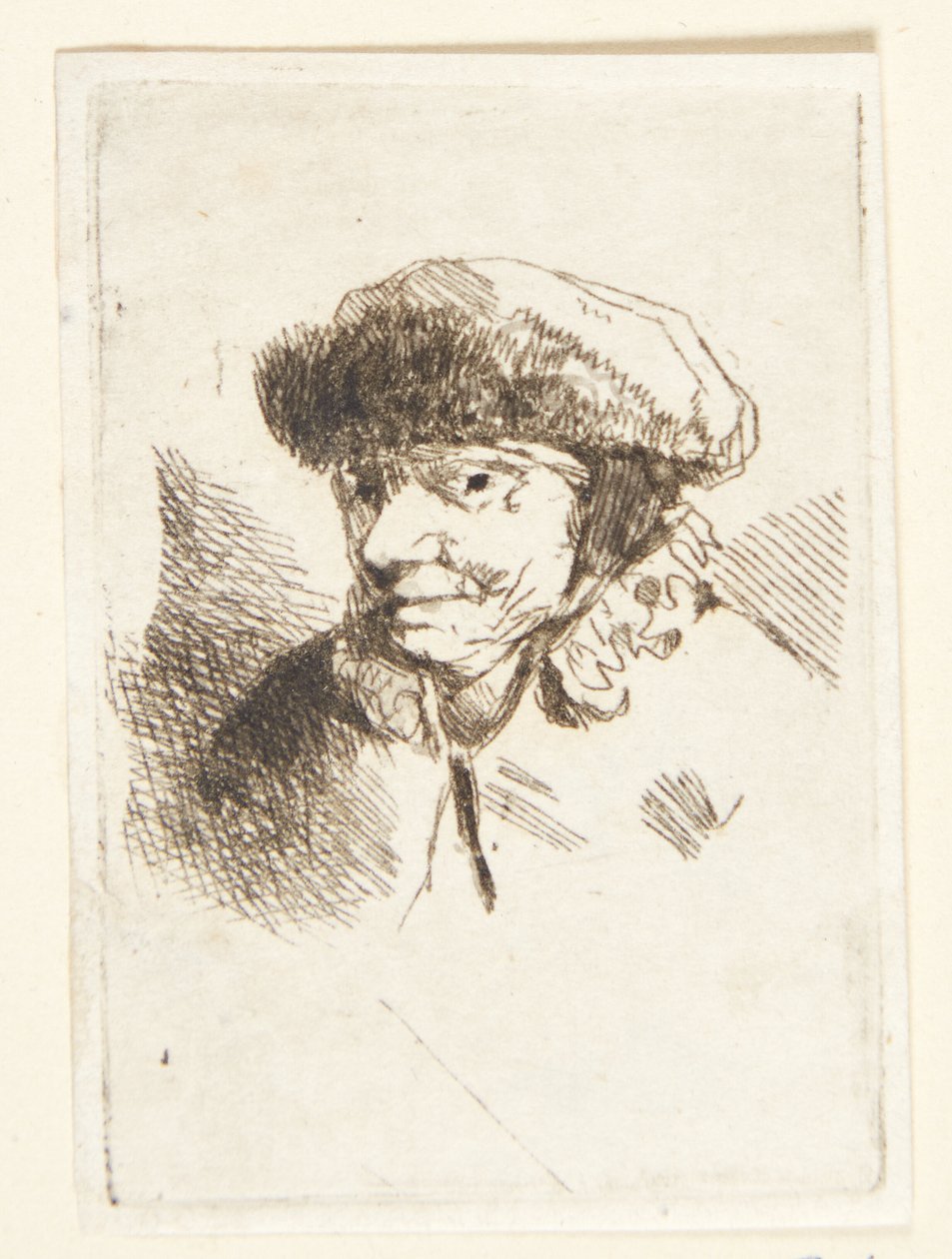 Lächelnde alte Frau mit Pelzmütze von Cornelis Pietersz Bega