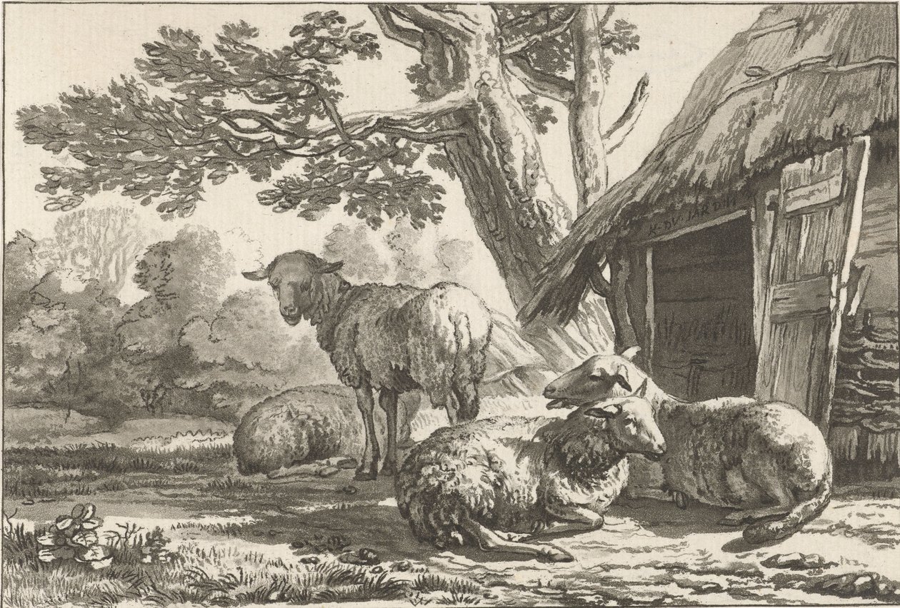 Schafstall von Cornelis Ploos van Amstel (signed by artist)