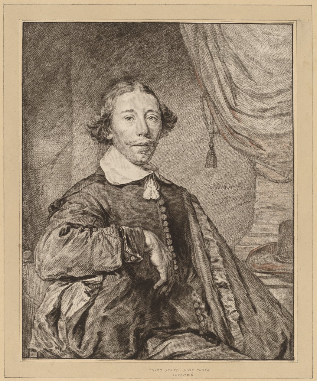Porträt eines sitzenden Mannes von Cornelis Ploos van Amstel