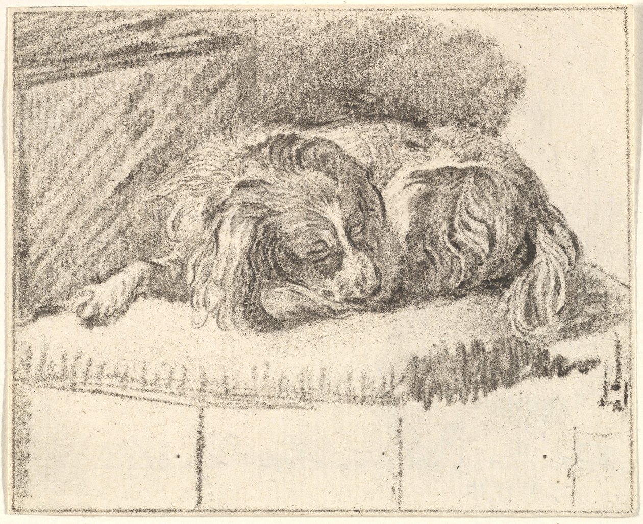 Schlafender Hund, 1777 von Cornelis Ploos van Amstel