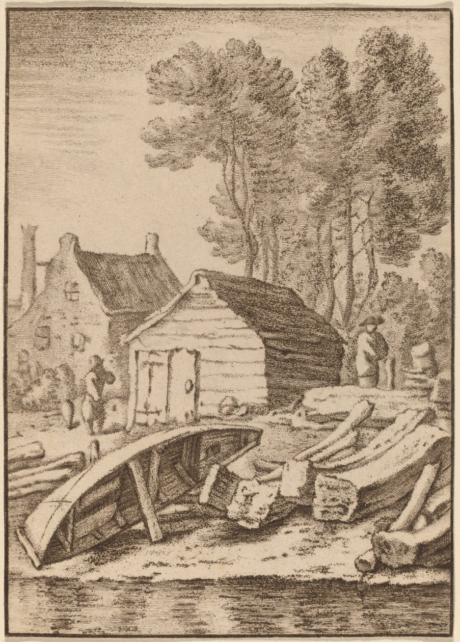 Werft von Cornelis Ploos van Amstel after Herman Saftleven