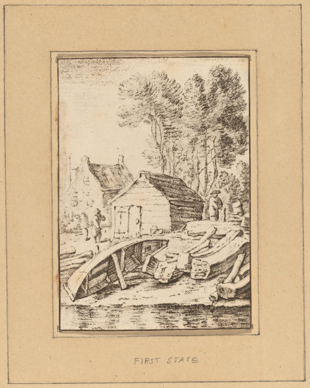 Werft von Cornelis Ploos van Amstel after Herman Saftleven