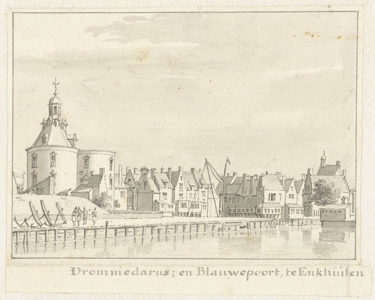 Die Drommedaris und Blauwepoort in Enkhuizen von Cornelis Pronk