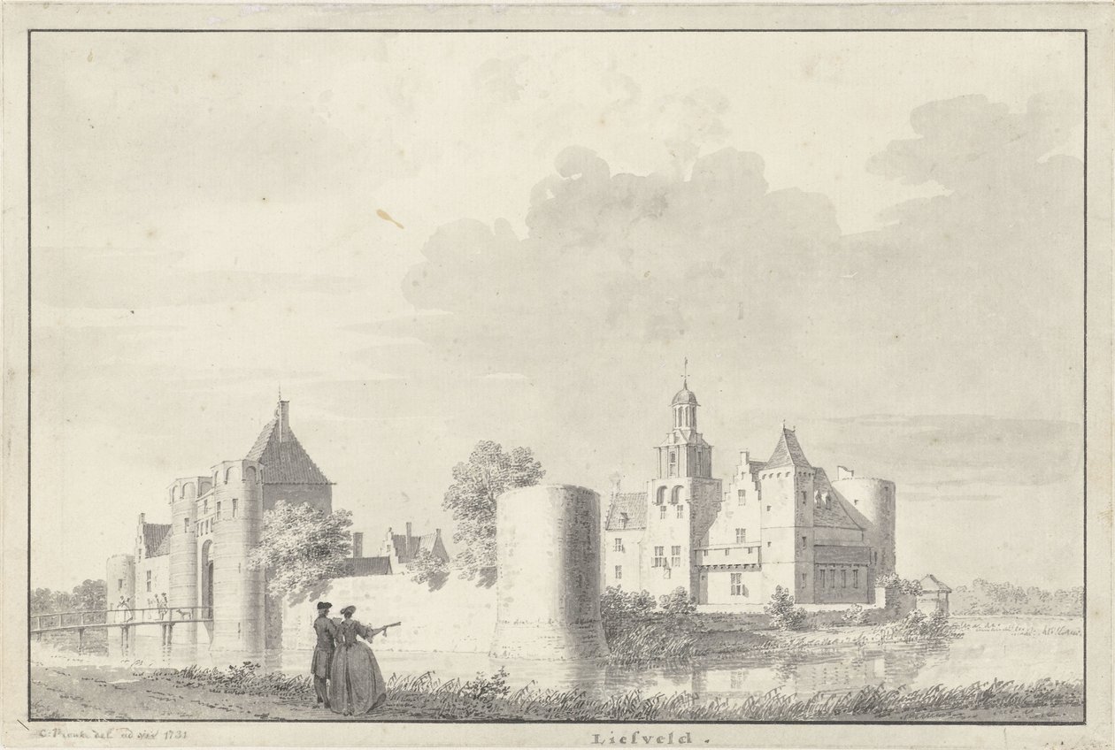 Schloss Liesveld bei Groot-Ammers in der Alblasserwaard von Cornelis Pronk