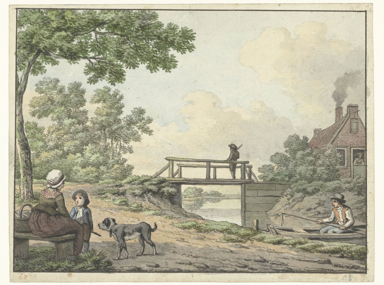 Liegender Hund von Cornelis Saftleven