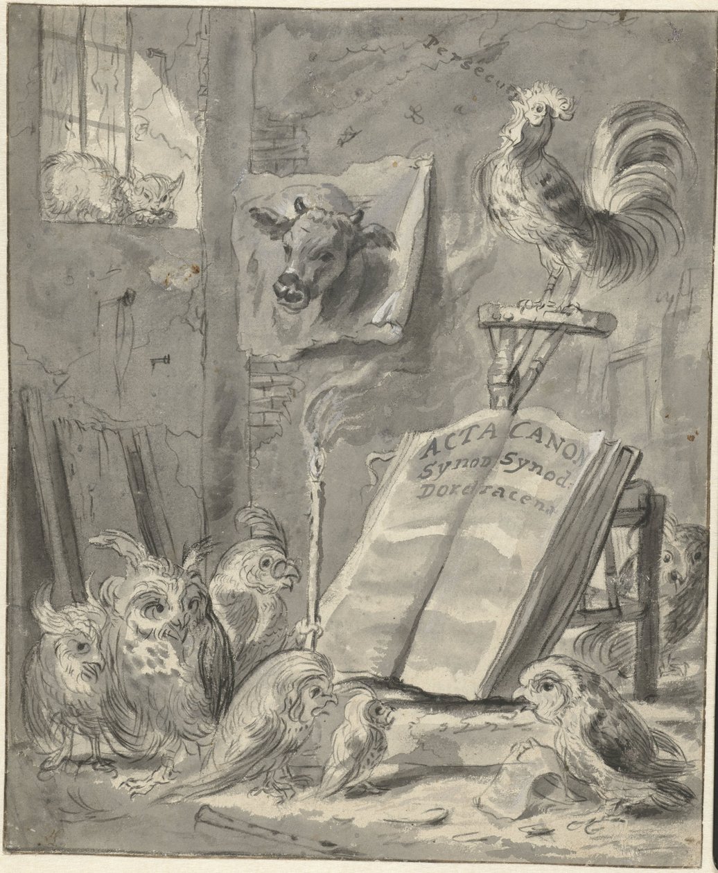 Satire auf die Synode von Dordrecht, 1618 von Cornelis Saftleven