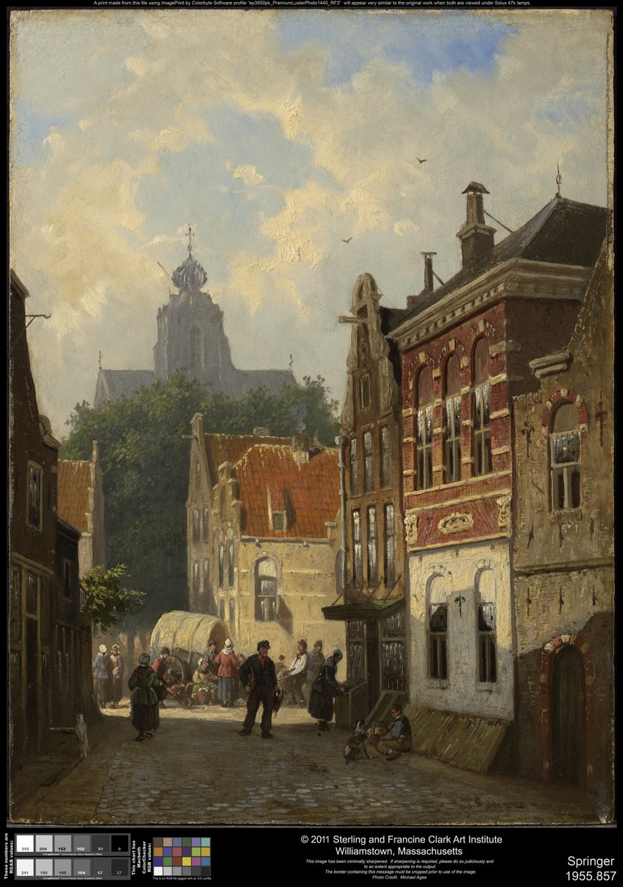 Niederländische Straßenszene von Cornelis Springer