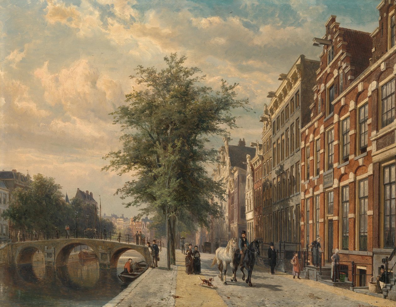 Das Mennonitische Waisenhaus De Oranjeappel an der Herengracht 344 von Cornelis Springer