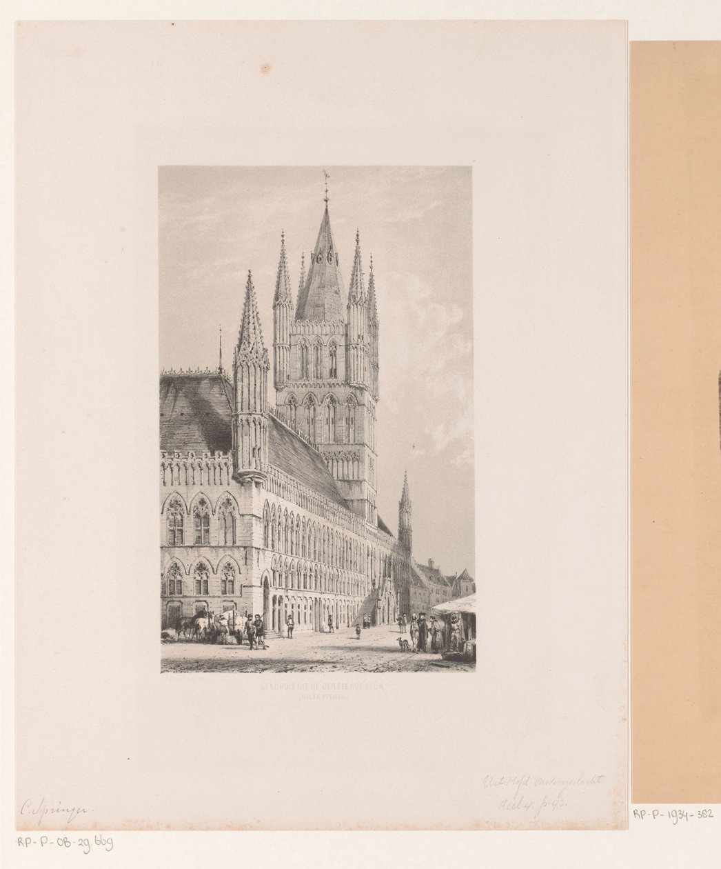 Lakenhalle von Ypern von Cornelis Springer