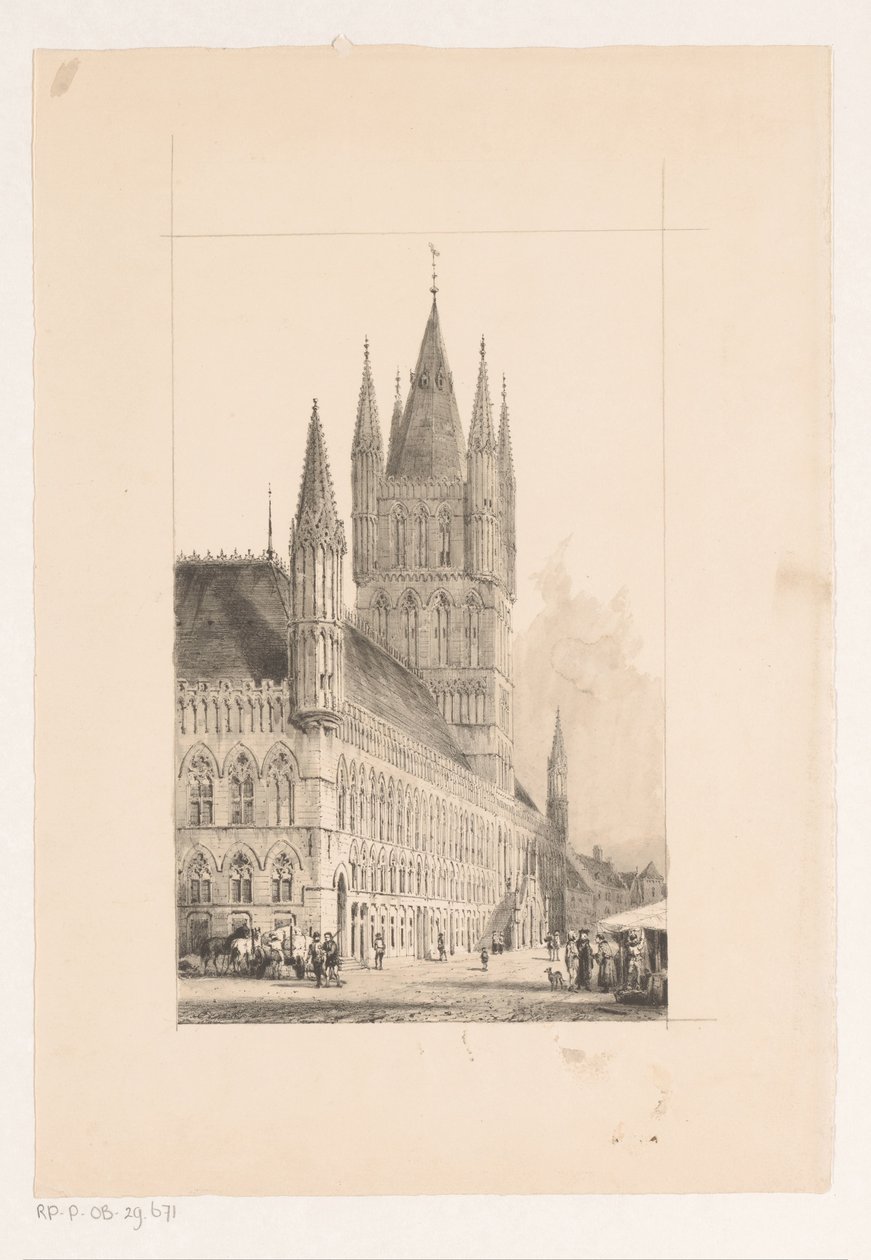 Tuchhalle von Ypern von Cornelis Springer