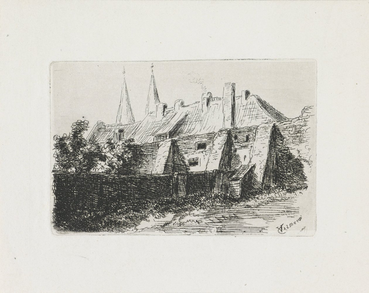 Drei hohe Bäume von Cornelis Steffelaar