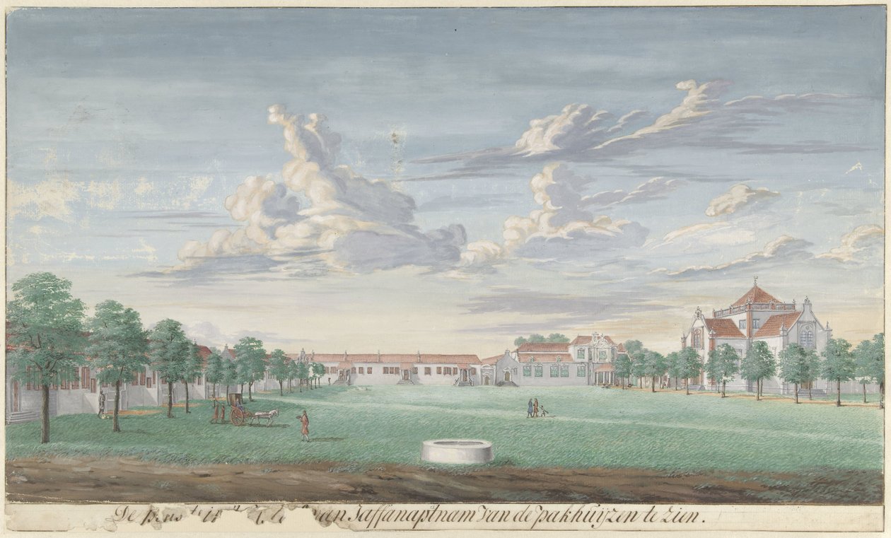 Der Innenhof der Festung Jaffnapatnam auf Ceylon von Cornelis Steiger