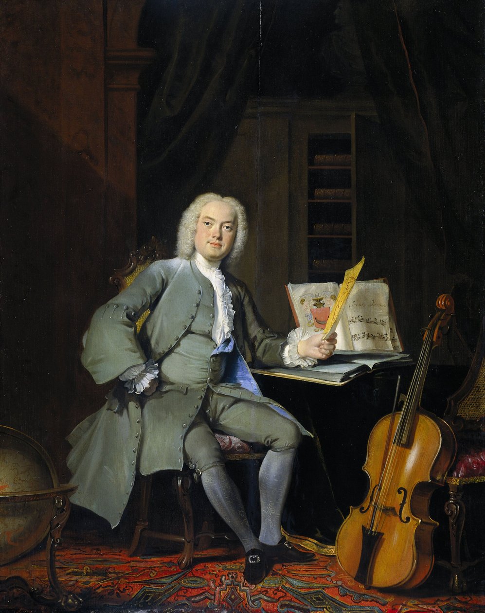 Porträt eines Mitglieds der Familie Van der Mersch, 1736 von Cornelis Troost