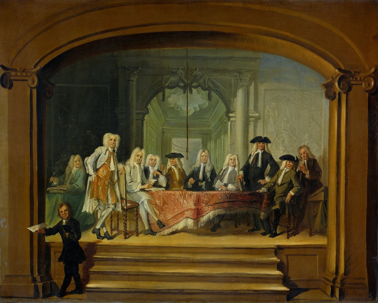 Regenten des Aalmoezeniersweeshuis Waisenhauses in Amsterdam von Cornelis Troost