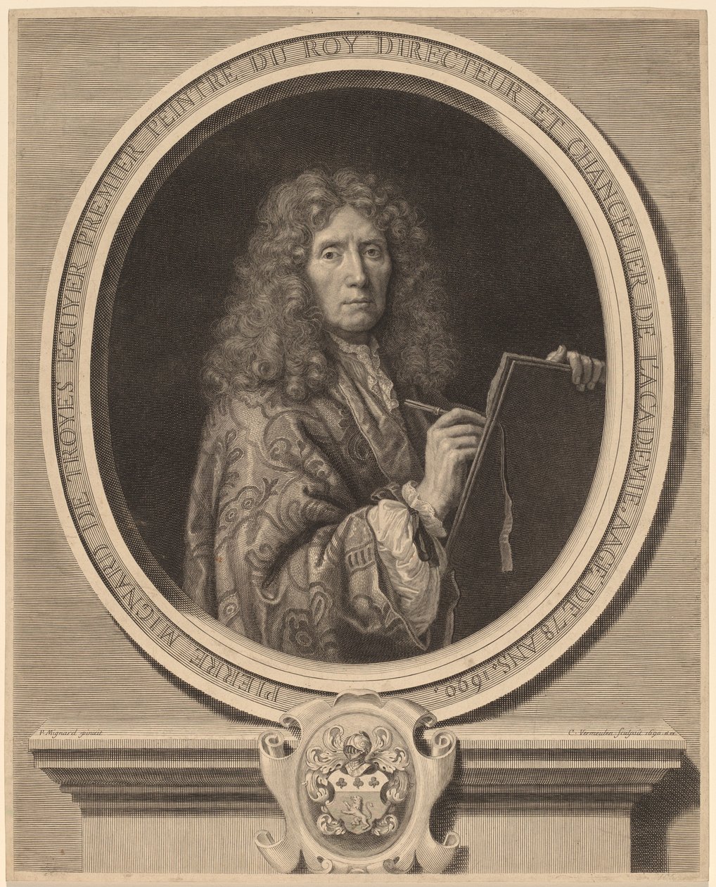 Pierre Mignard von Cornelis Vermeulen after Pierre Mignard I