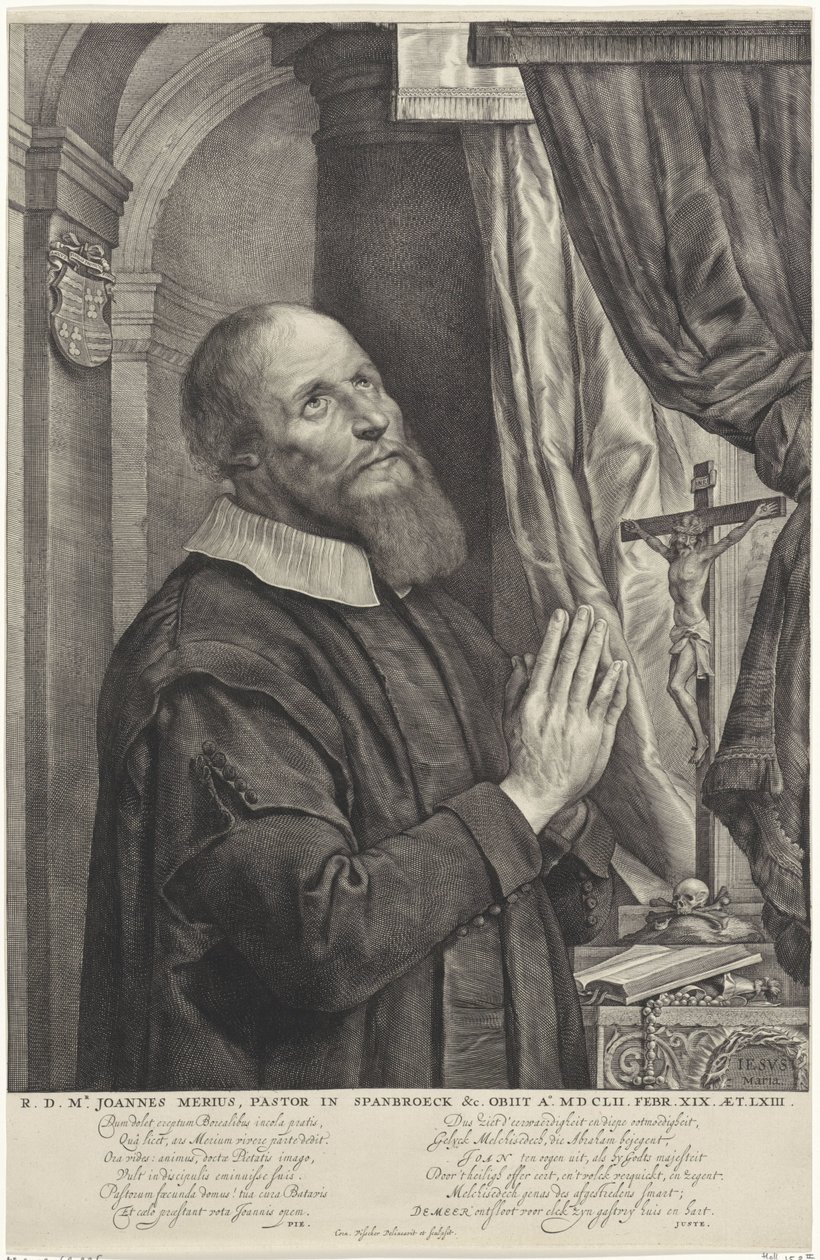 Porträt von Joannes van der Meer von Cornelis Visscher (II)