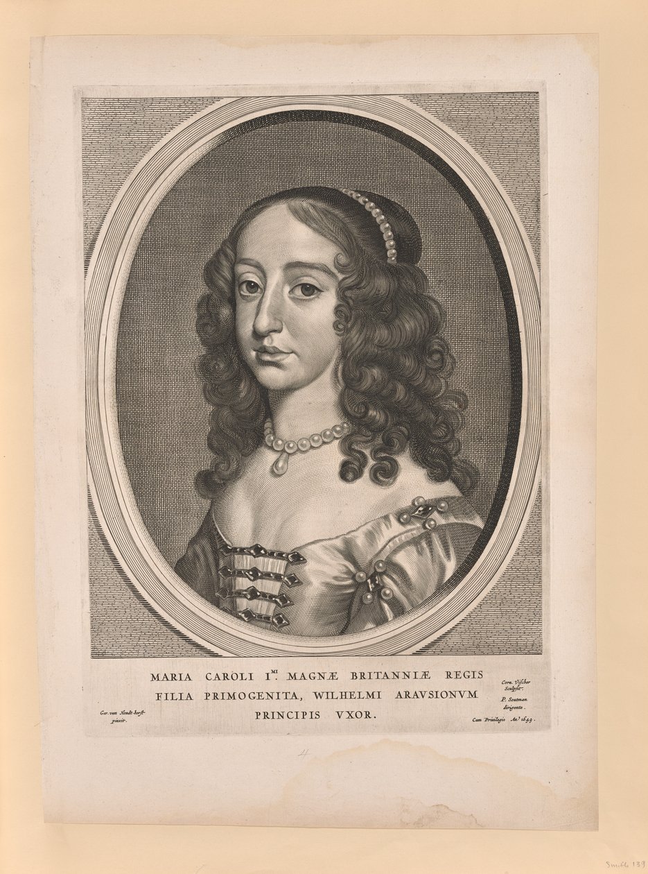 Mary Stuart, Frau von Wilhelm II, aus Neun Porträts von Cornelis Visscher