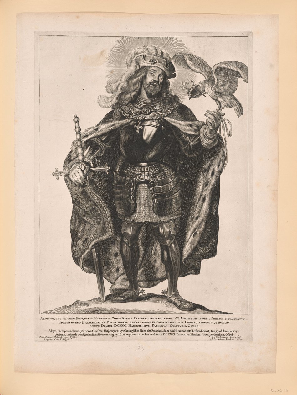 Sankt Bavo, aus Heilige der Nord- und Südniederlande von Cornelis Visscher