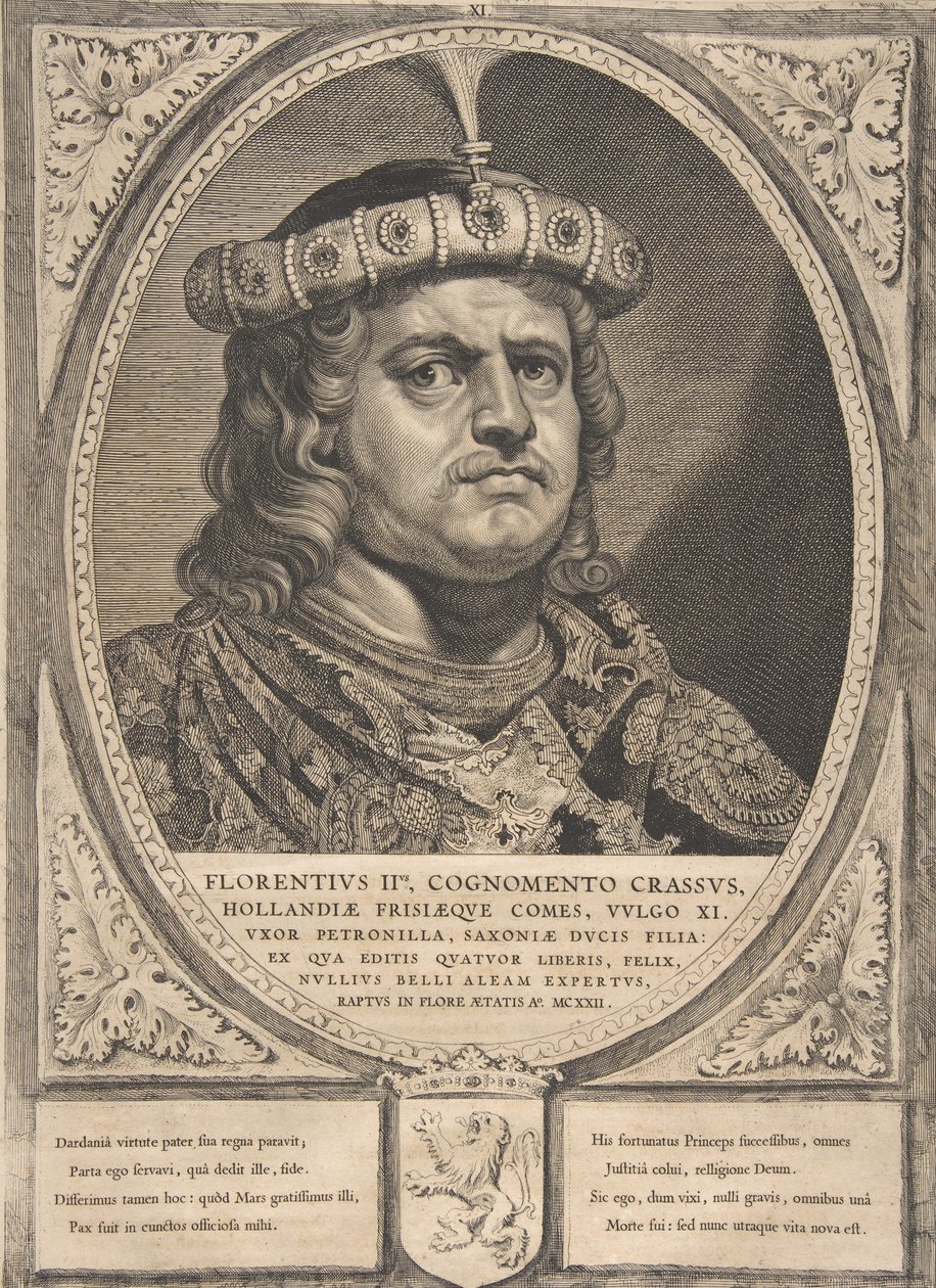 Floris II aus der Serie Grafen und Gräfinnen von Holland, Zeeland und West-Friesland von Cornelis de Visscher