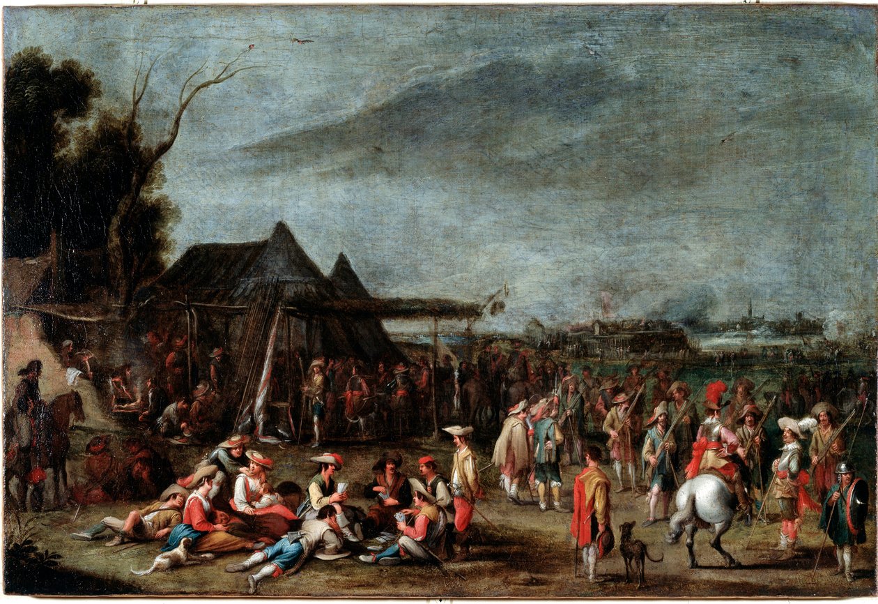 Biwak von Soldaten von Cornelis de Wael