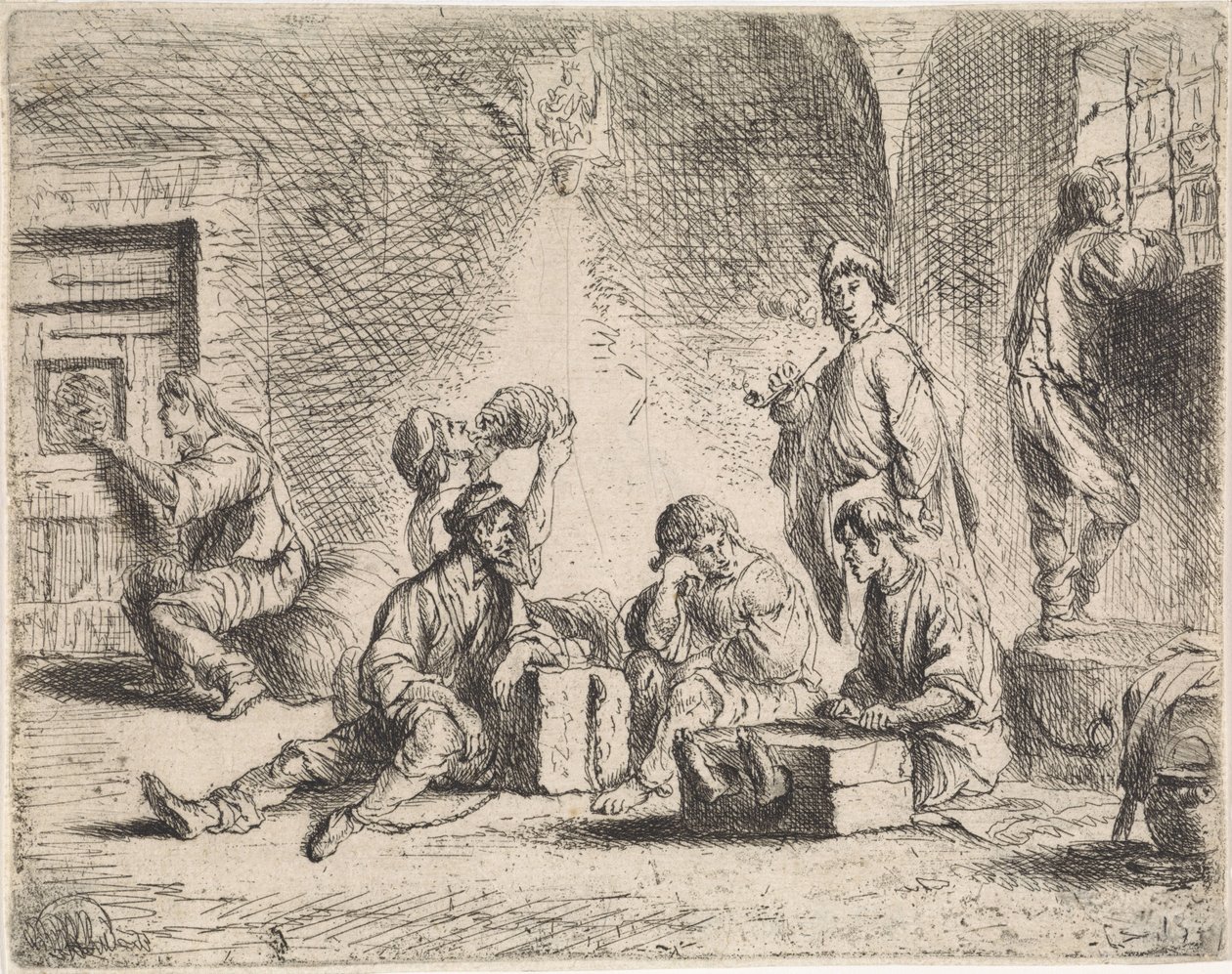 Gefangene im Kerker von Cornelis de Wael