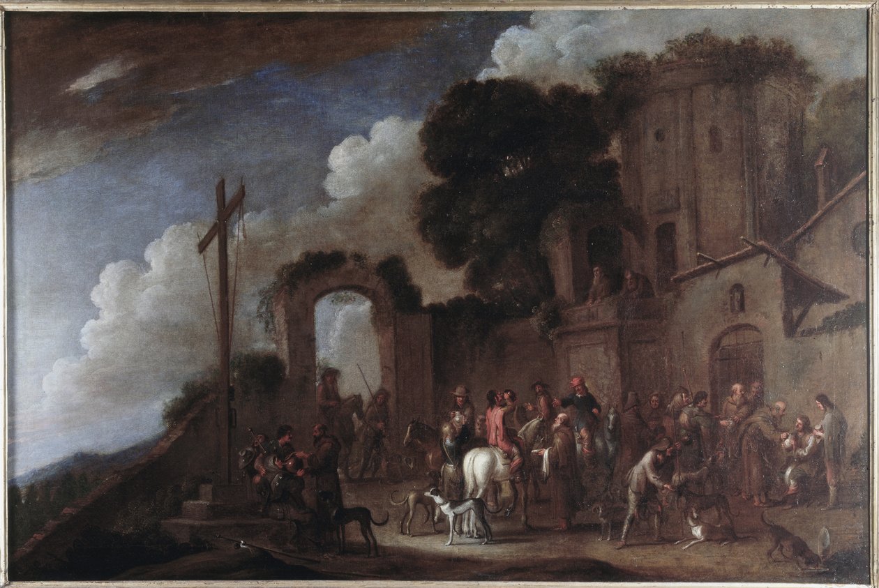 Die sieben Werke der Barmherzigkeit: den Durstigen zu trinken geben (nach 1625) von Cornelis de Wael