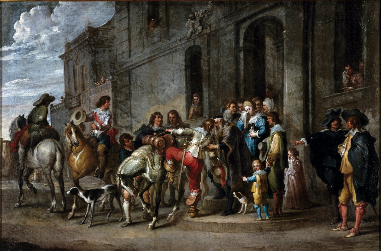 Gleichnis der Bibel: Der Aufbruch des verlorenen Sohnes von Cornelis de Wael