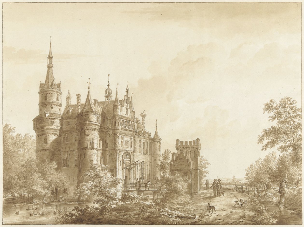 Das Schloss von Wijk bij Duurstede (?) von Cornelis van Hardenbergh