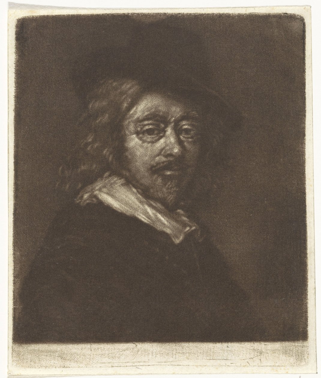 Porträt von Frans Hals mit einem Hut von Cornelis van Noorde