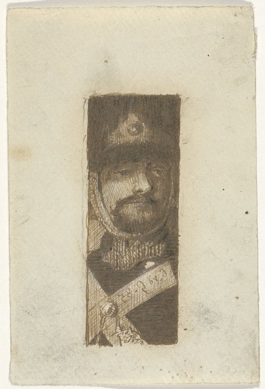 Porträt eines Soldaten von Cornelis van der Griendt