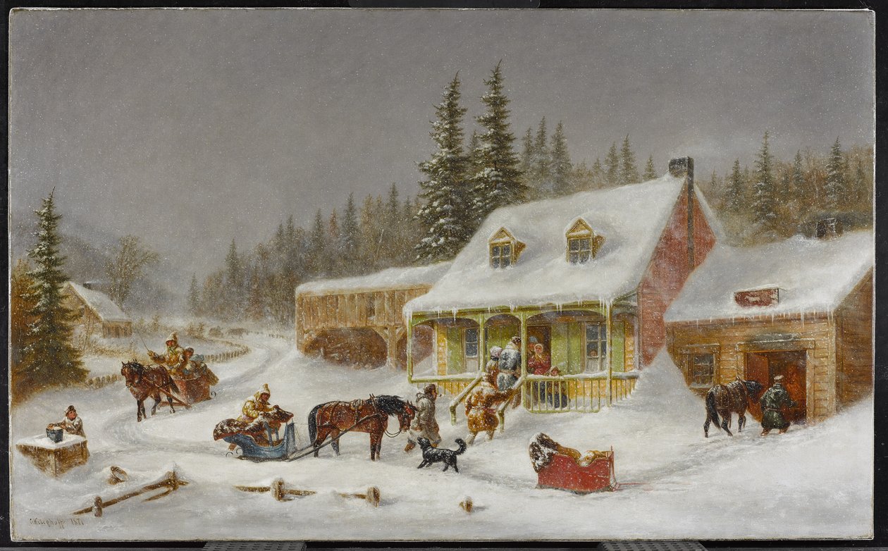 Die Schmiede, 1871 von Cornelius Krieghoff