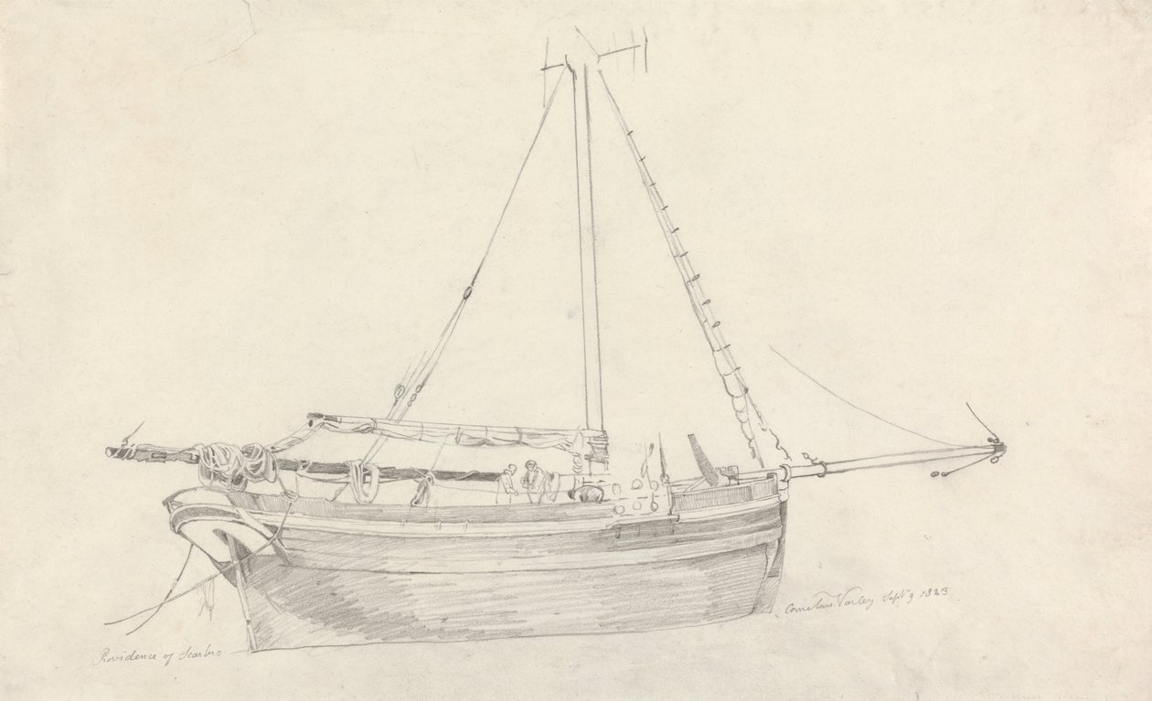 Fischereifahrzeug "Providence" aus Scarborough von Cornelius Varley