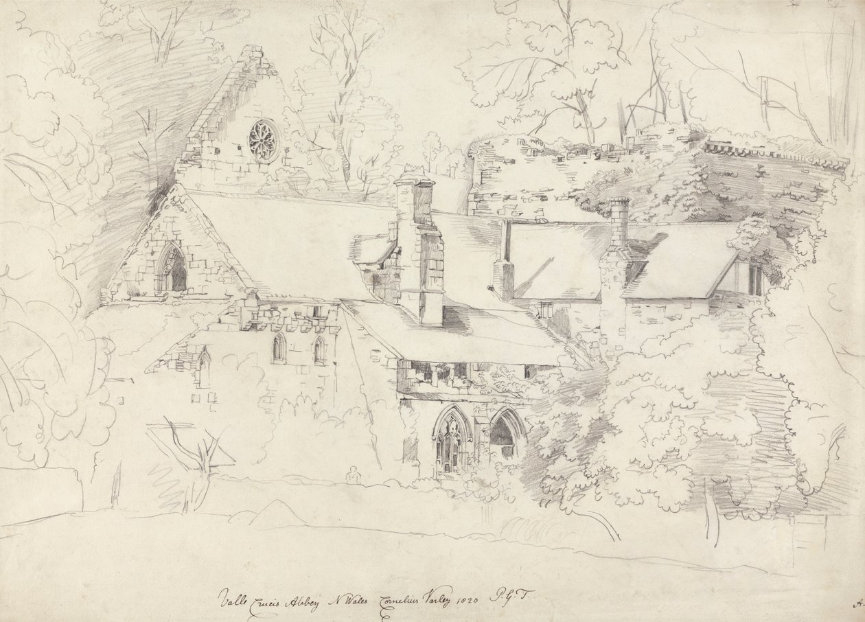 Valle Crucis Abtei, Denbighshire von Cornelius Varley