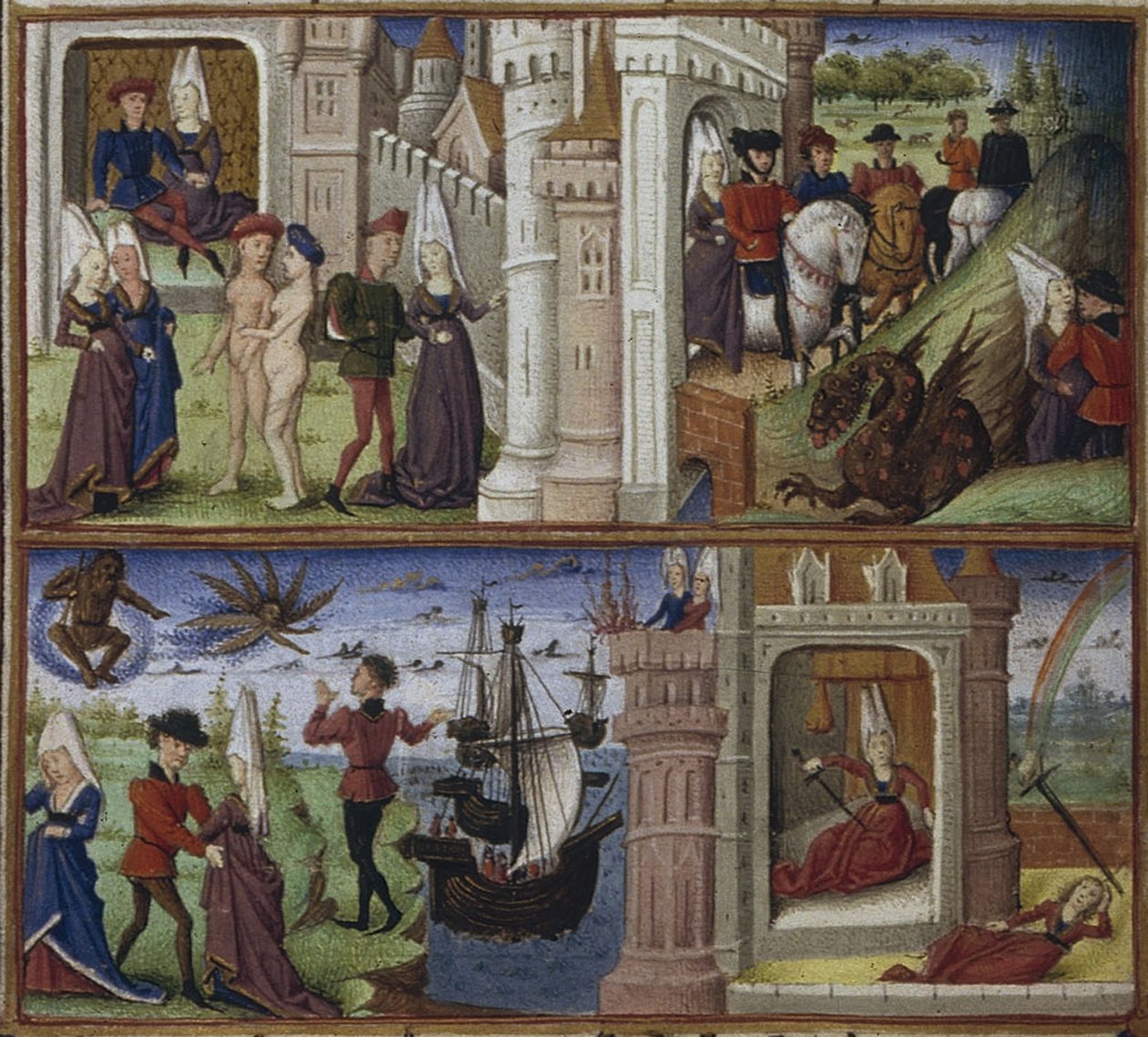 Illustration für das Epos Die Aeneis von Virgil, 1450-1499 von Coëtivy Master