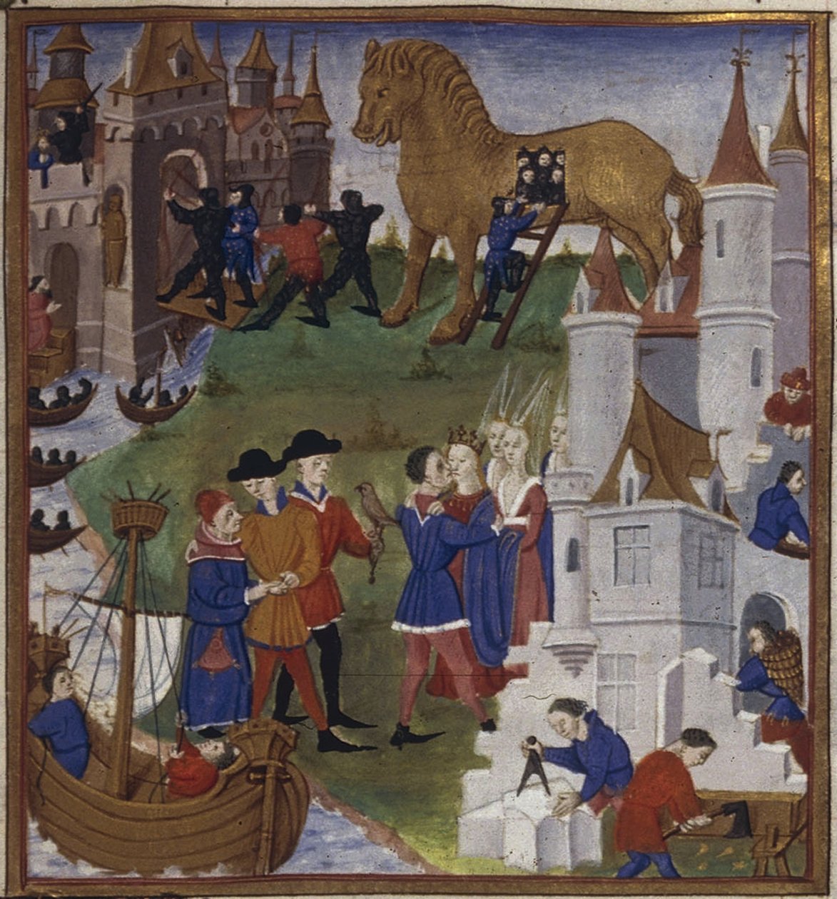 Illustration für das Epos Die Aeneis von Vergil, 1450-1499 von Coëtivy Master