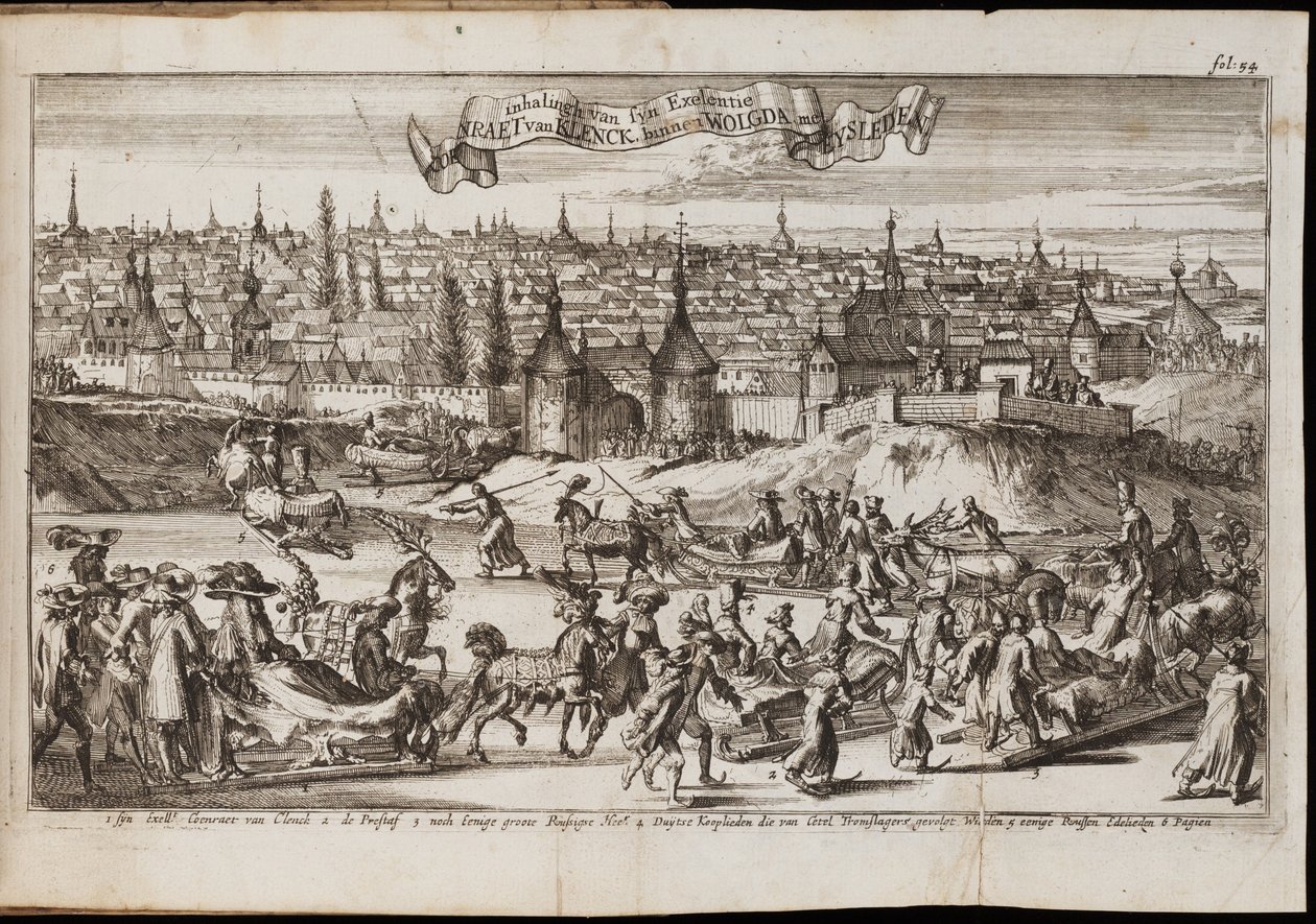 Wologda aus: Historisch Verhael, oder Beschreibung der Reise, 1677 von Coyet