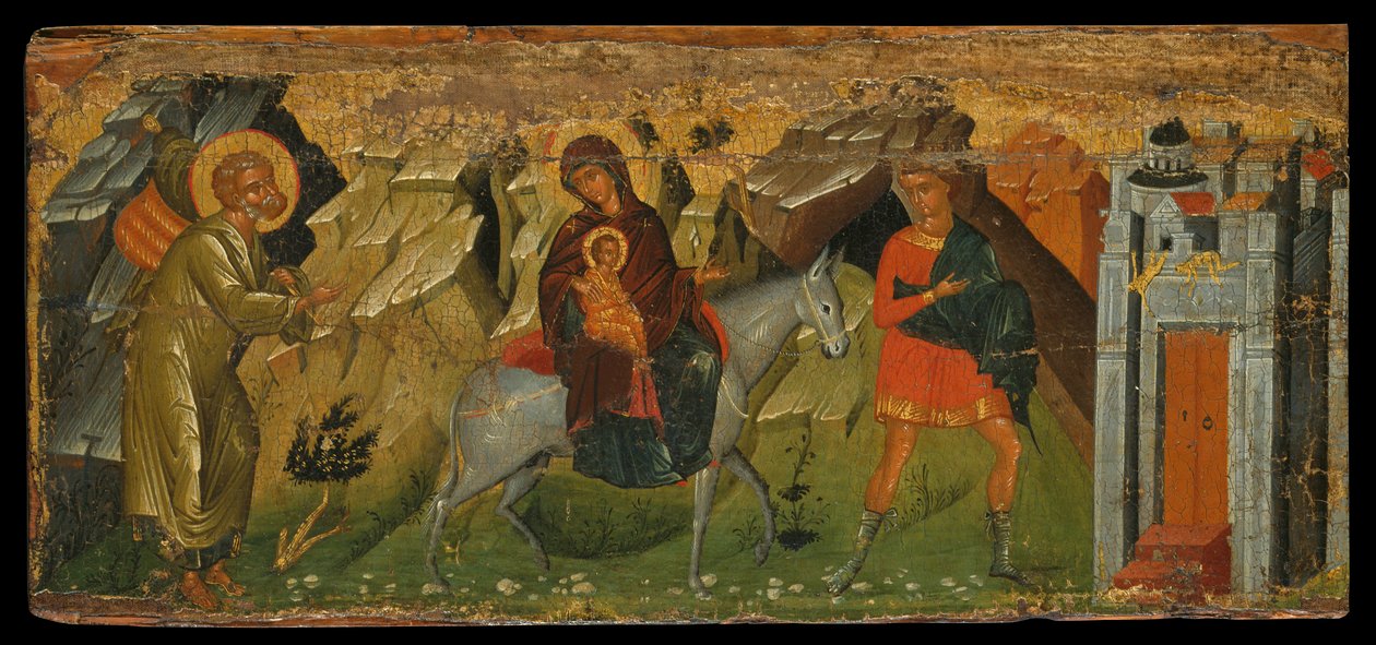 Die Flucht nach Ägypten von Cretan School