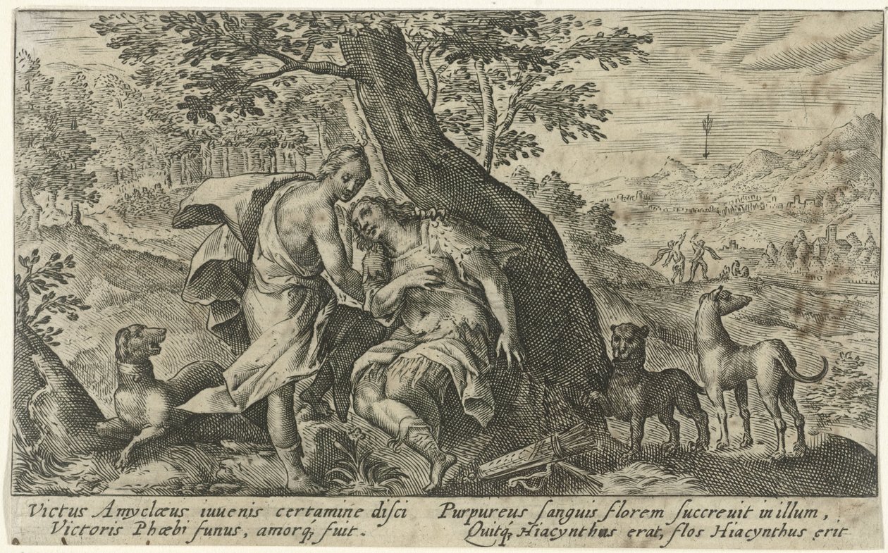 Apollo und Hyacinthus (Metamorphosen von Ovid) von Crispijn van de Passe (I)