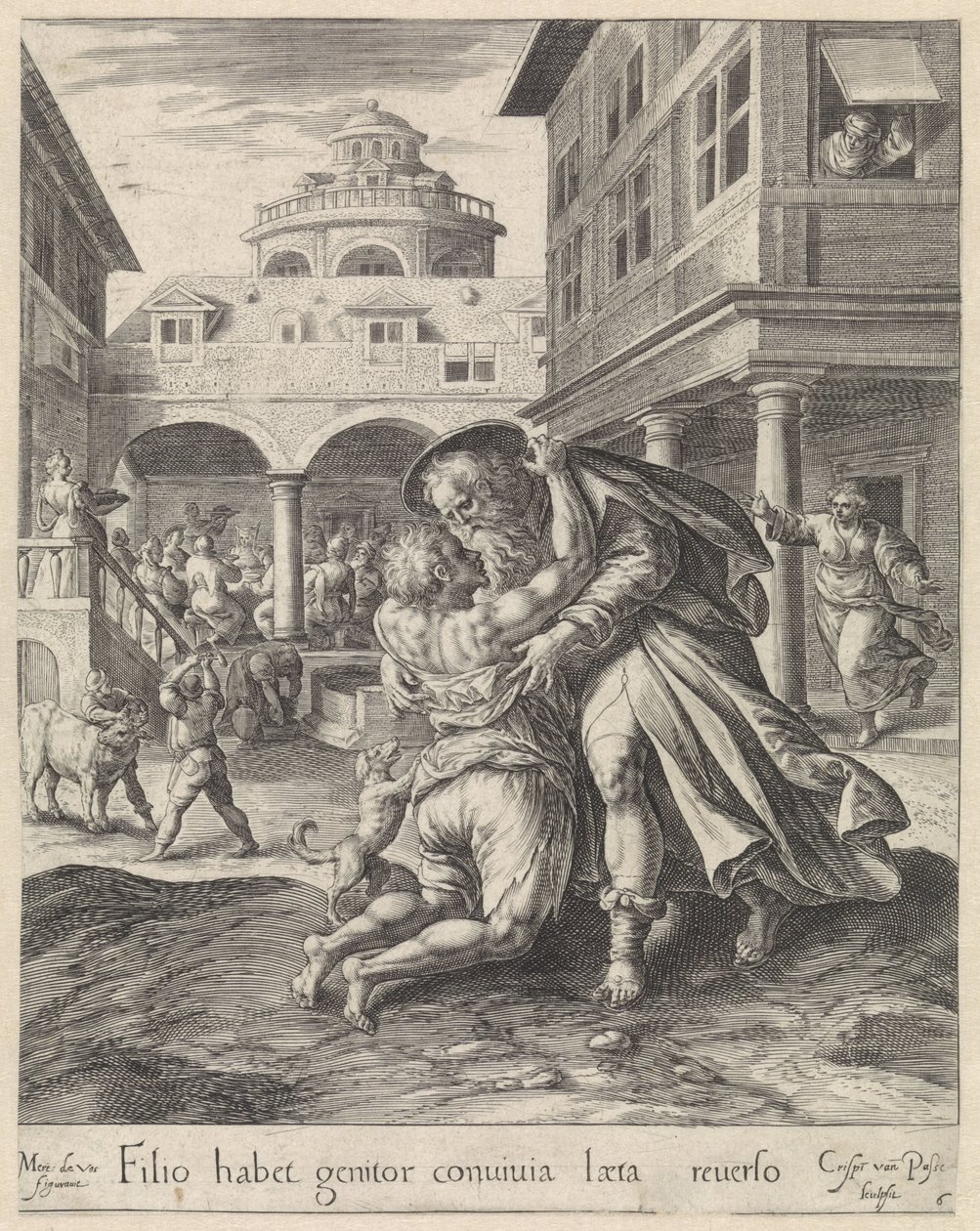 Heimkehr des verlorenen Sohnes von Crispijn van de Passe (I)