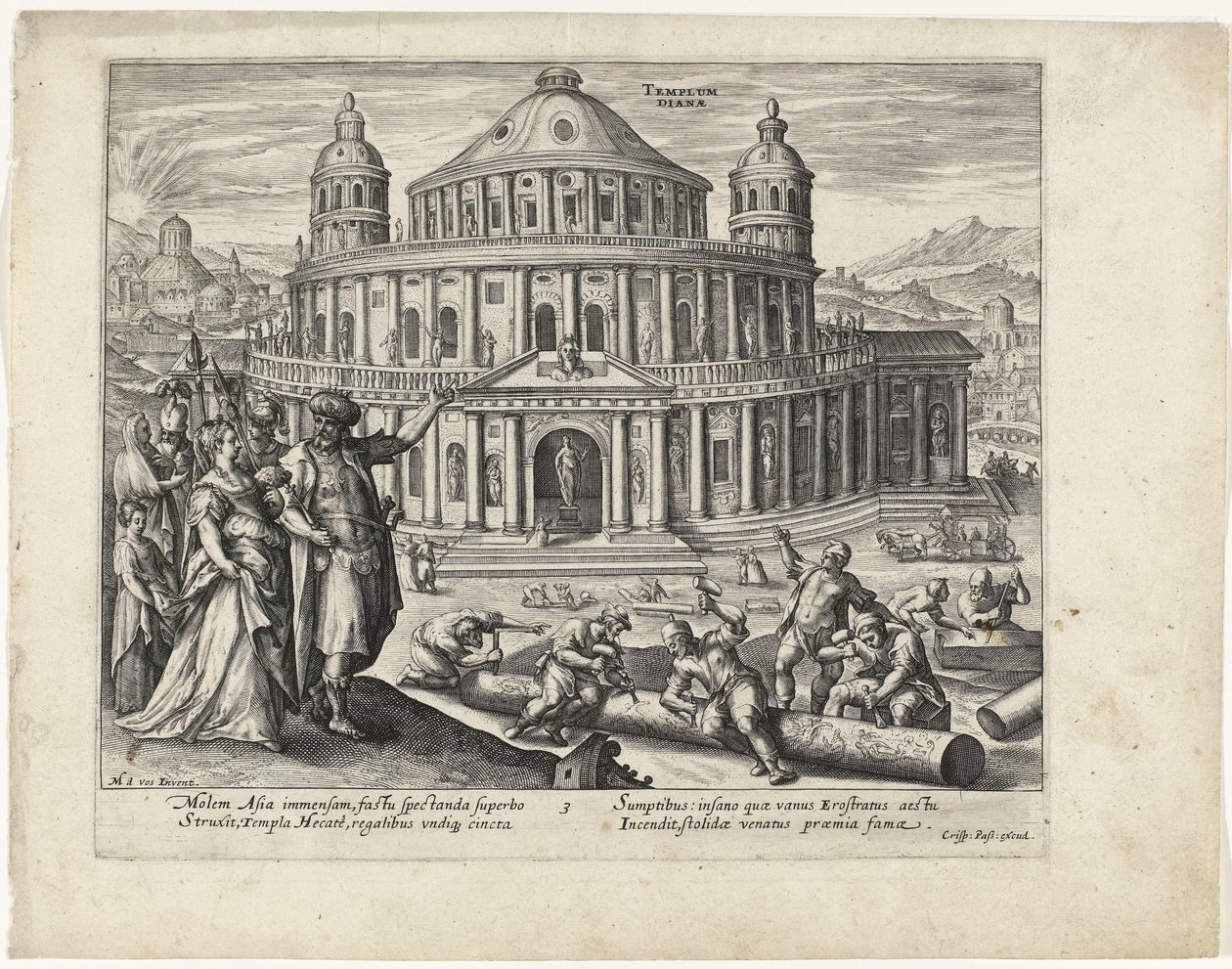 Tempel der Diana in Ephesos von Crispijn van de Passe (II) (attributed to)