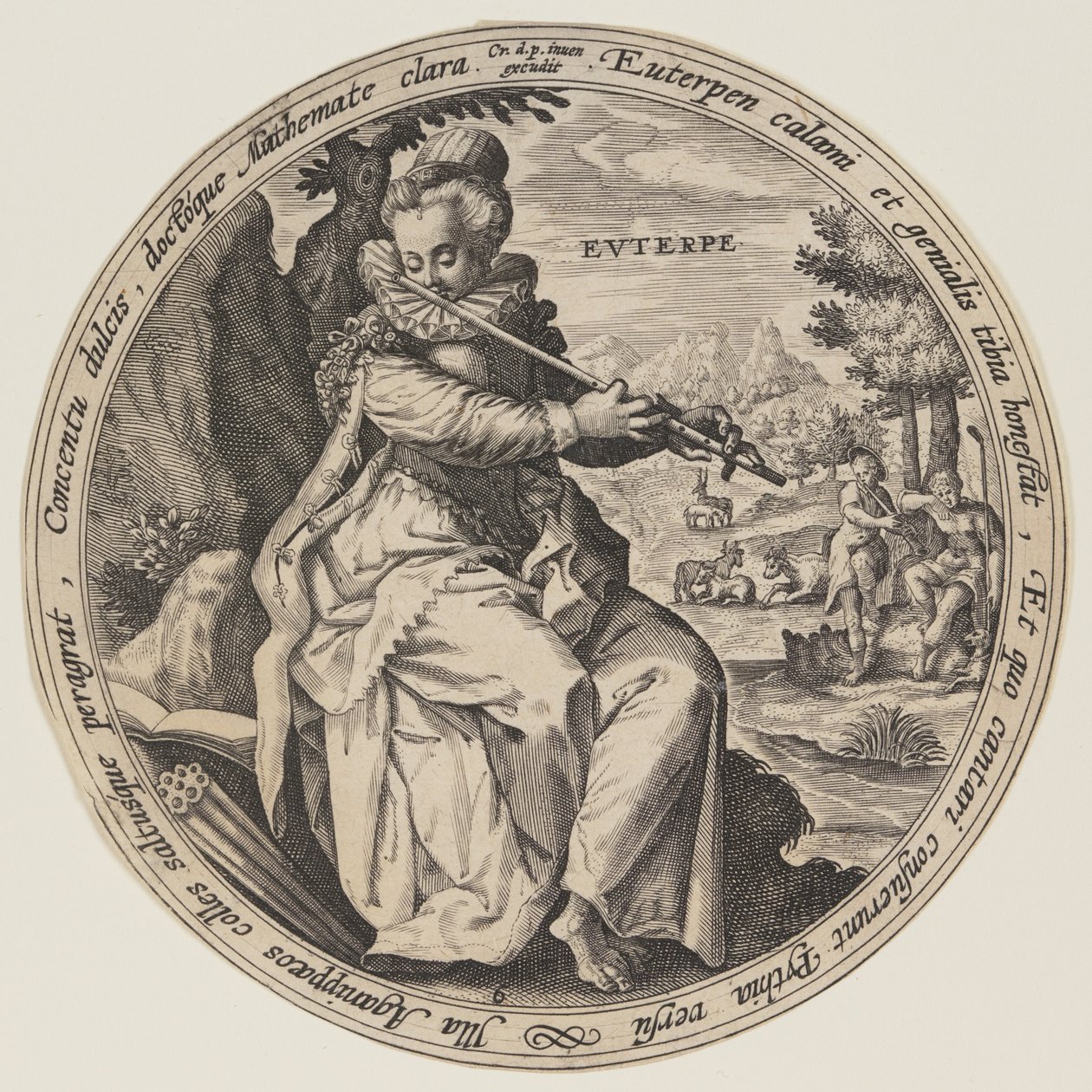 Kalliope, aus Die Musen von Crispijn van de Passe I