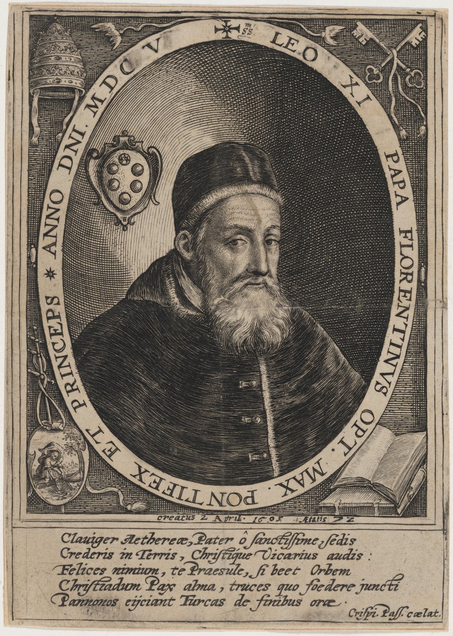 Papst Leo XI von Crispijn van de Passe I