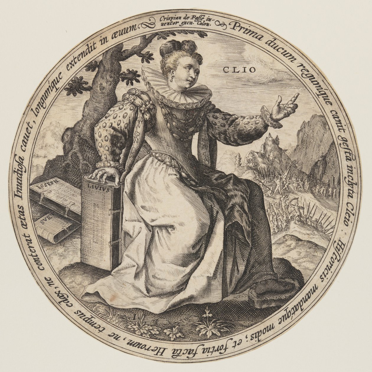 Thalia, aus Die Musen von Crispijn van de Passe I
