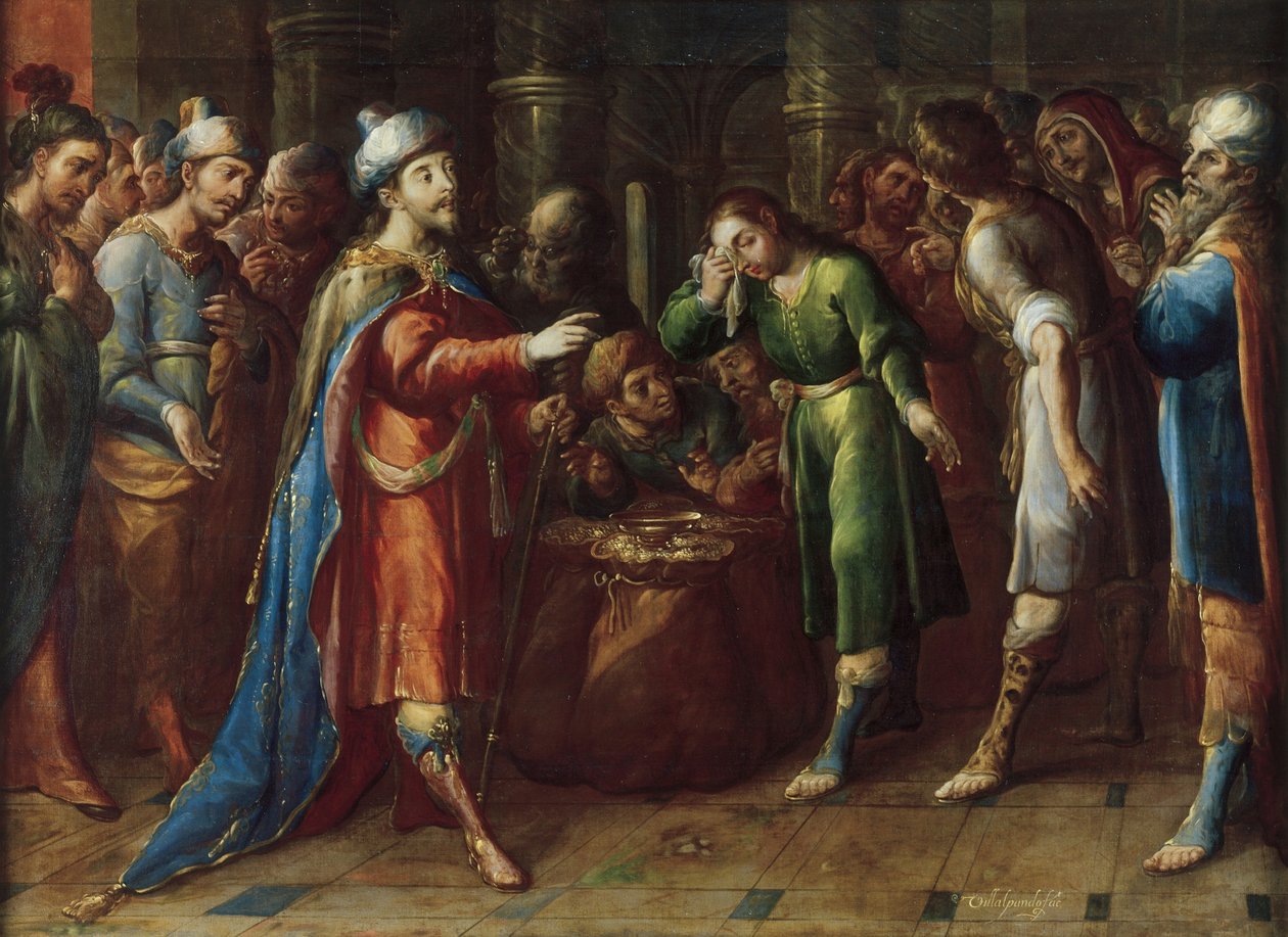 Joseph beansprucht Benjamin als seinen Sklaven von Cristobal de Villalpando